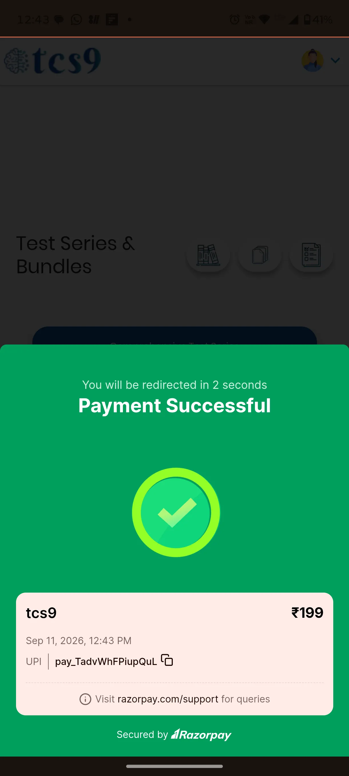 Payment Done